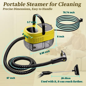 Flgocexs steam cleaner delivers 2500W power for tough grime.