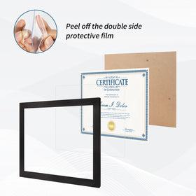 Flocey 8.5x11 frame set features easy-open tabs for quick loading.