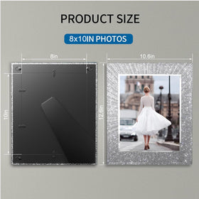 Flocey 8x10 glass surface provides a clear, durable memory display.