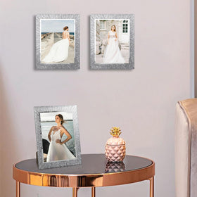 Crystal-clear design adds elegance to shelves and walls.