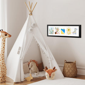Flocey 8x24 frame mat opening for secure 4x6 photos.