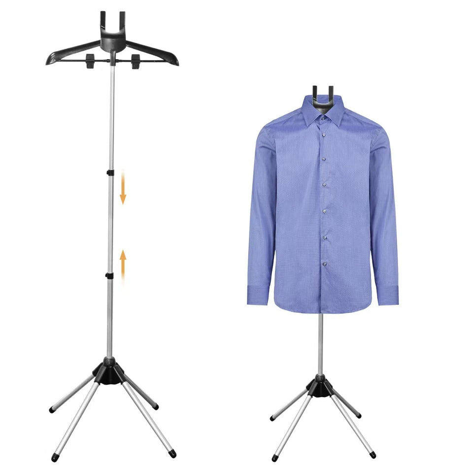 FLOCURE adjustable T Shirt Display Stand with sturdy base for stable storefront display.