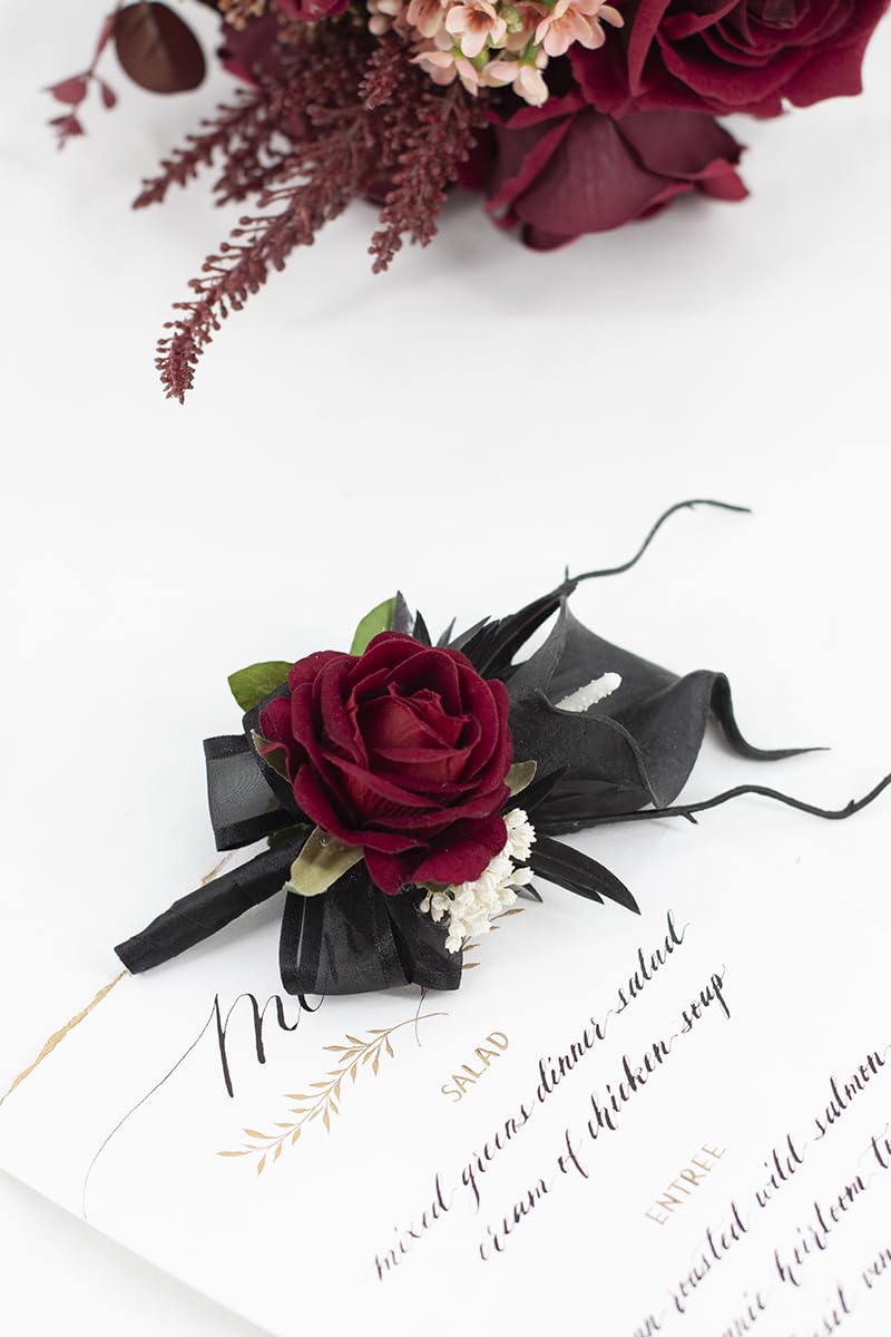 Floinla boutonniere with pin and clip for secure lapel wear