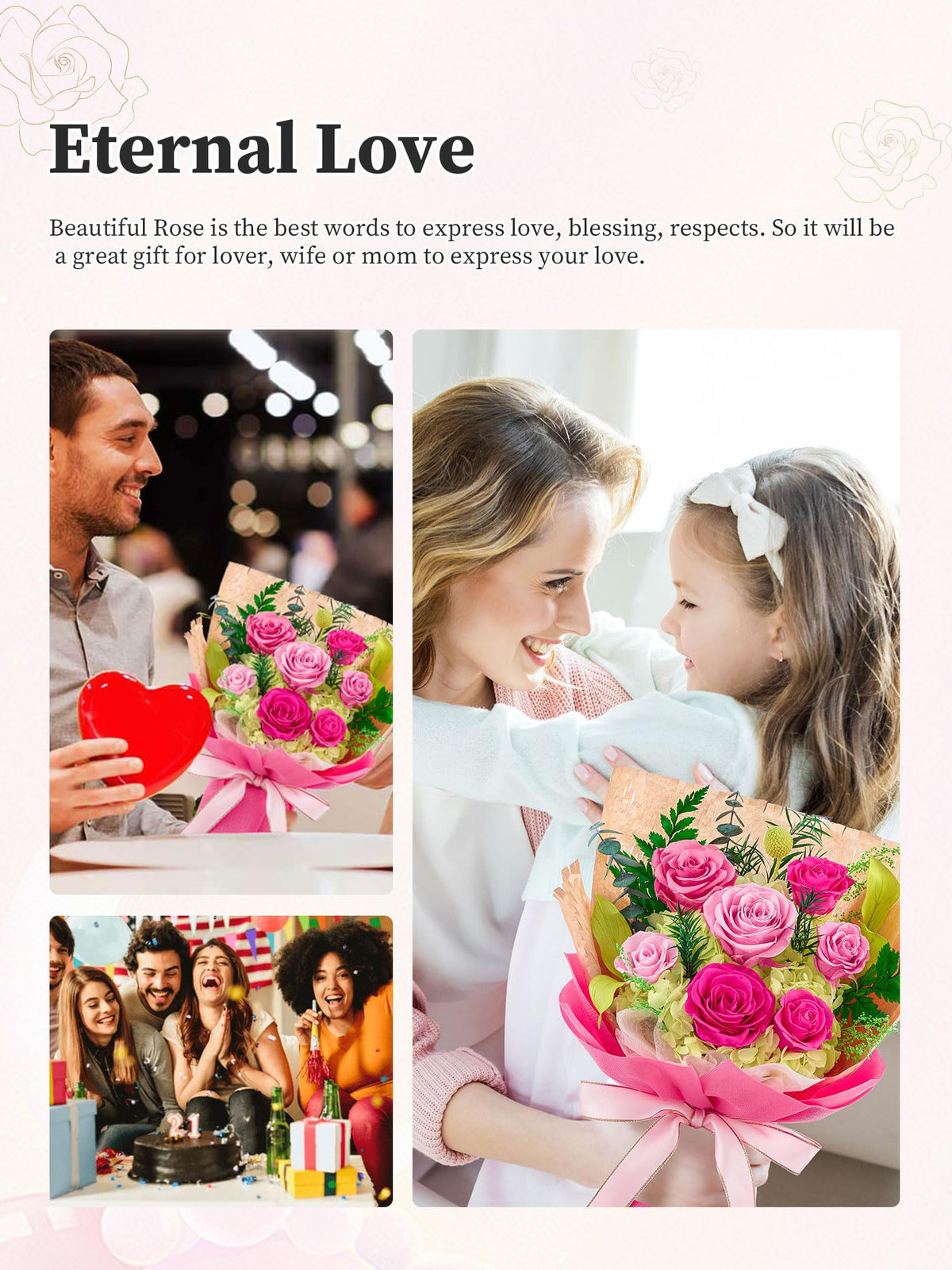 Flomoon Forever Flowers gift box presents a thoughtful, low-maintenance surprise.