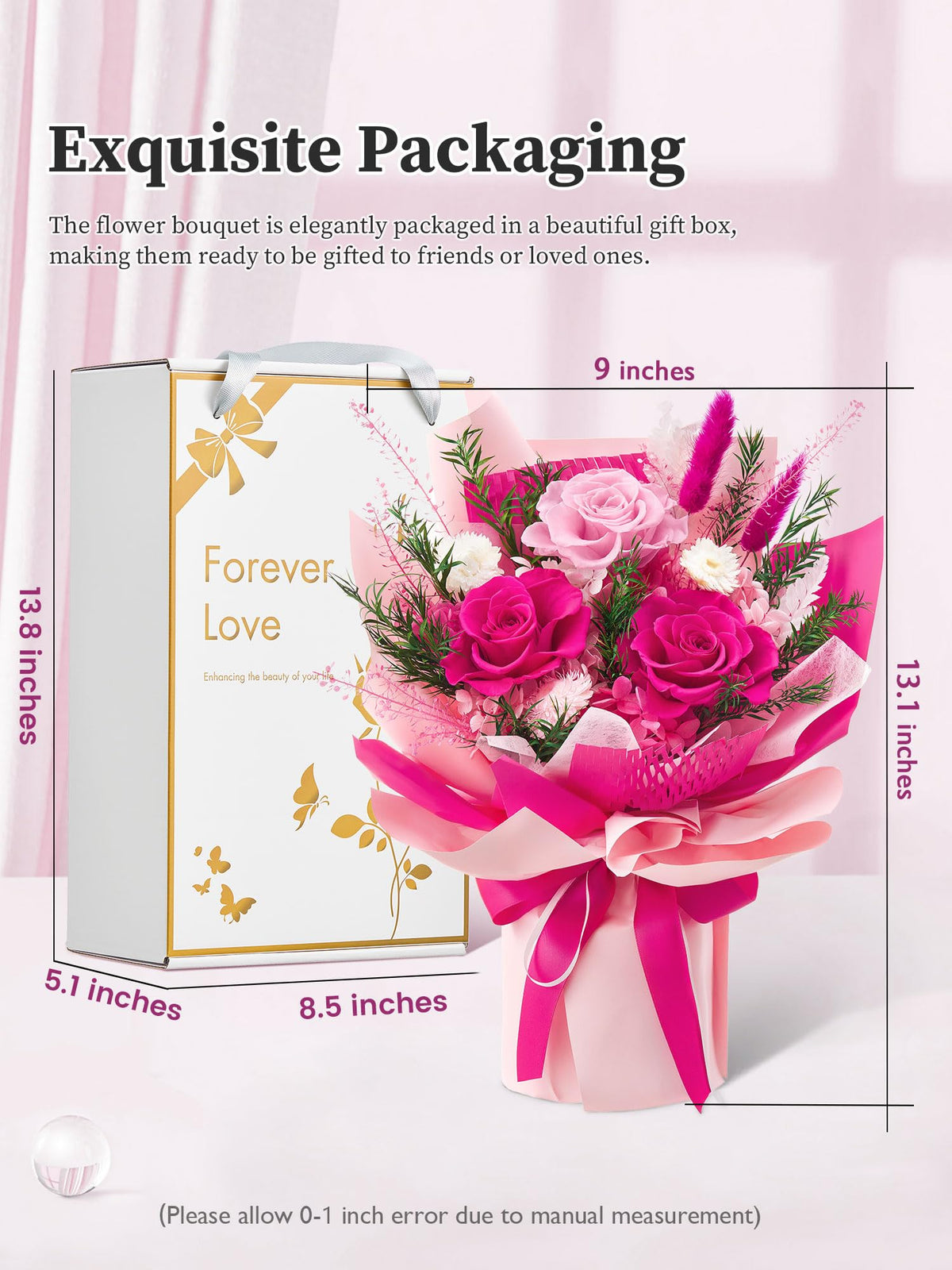 Flomoon handmade rose bouquet closeup, artisanal floral craftsmanship