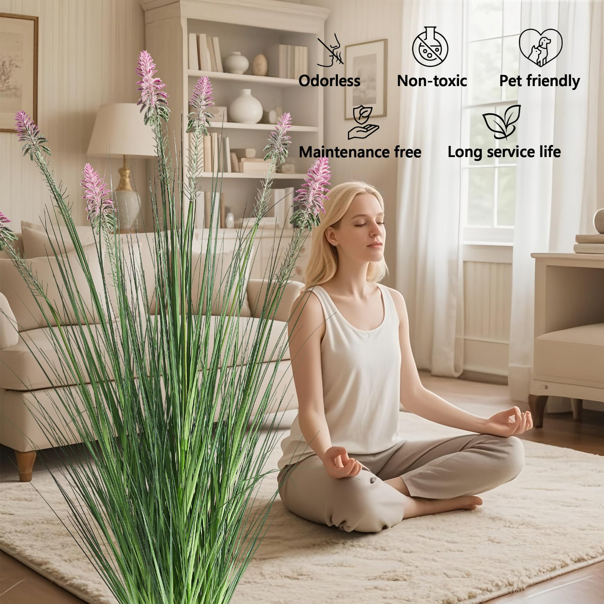 FloraFairy weighted PP pot keeps plant stable on any surface