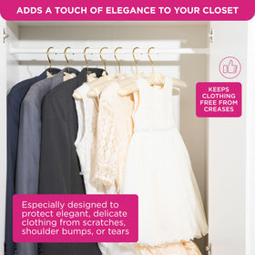 Florida Brands bride hanger cradling a wedding gown securely.
