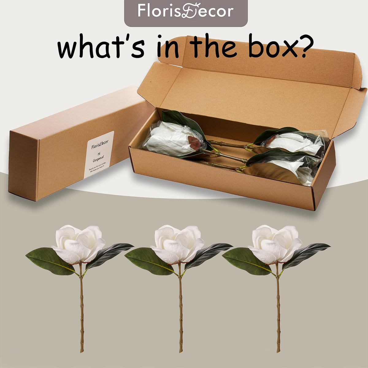FlorisDecor transportation safe packaging protects delicate blooms during shipping and handling.