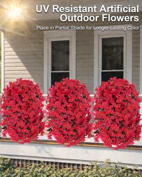 Florispera artificial bougainvillea window box red adds vibrant color