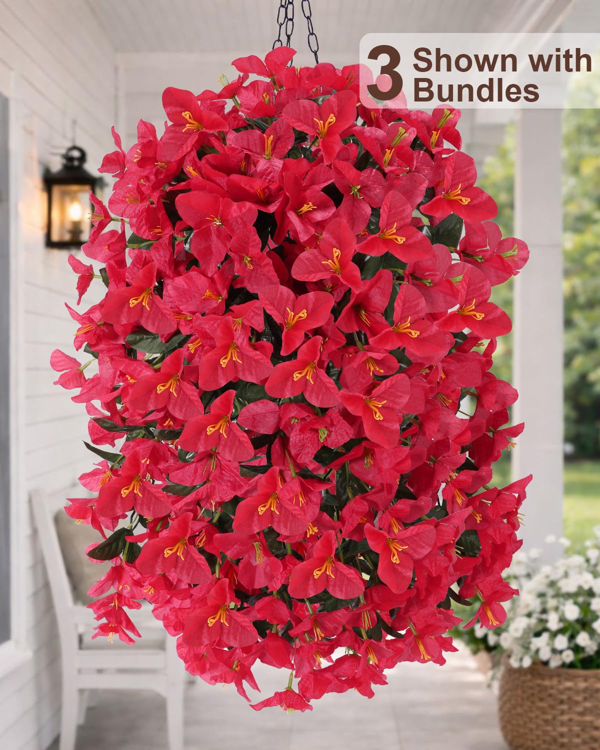 Florispera realistic floral display outdoor red enhances curb appeal