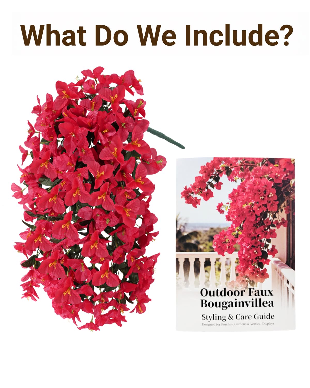 Florispera silk flowers outdoor red for a porch-ready look