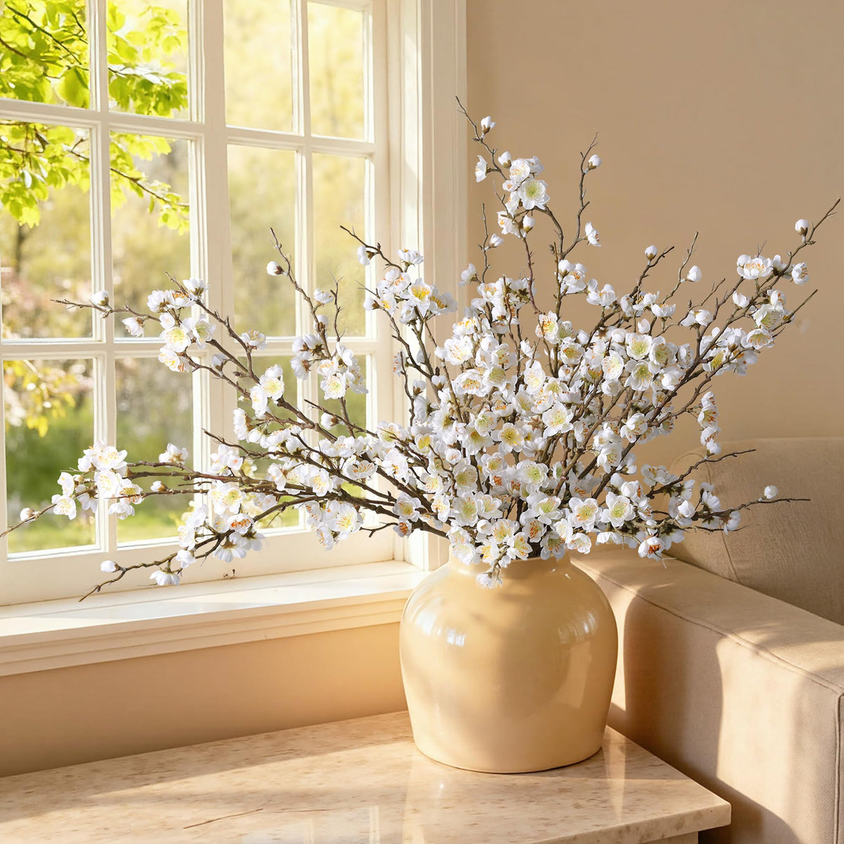 Florisso real-touch silk blossoms on long stems for premium decor