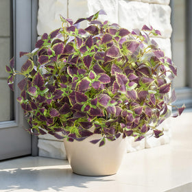 Florisso realistic leaves brighten front porch displays