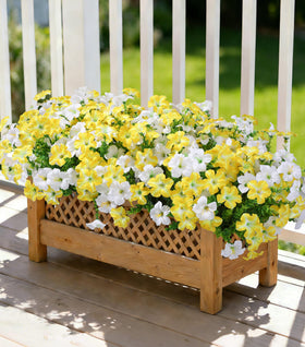 Florisso artificial morning glory with eucalyptus leaves for durable outdoor display