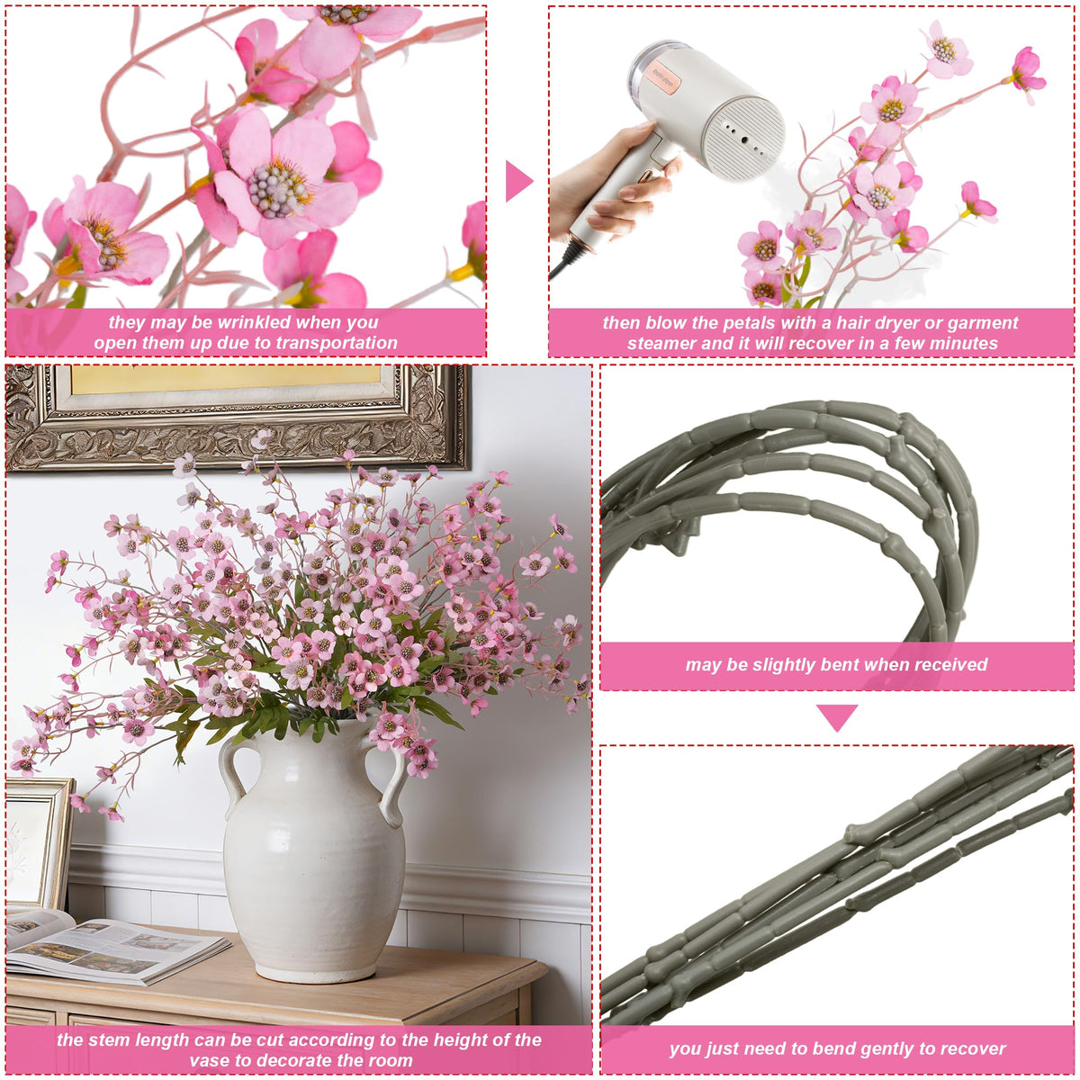 Florisso fade-resistant artificial flowers suitable for year-round decor