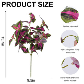 Florisso faux coleus plants outdoor seven-branch arrangement for display.