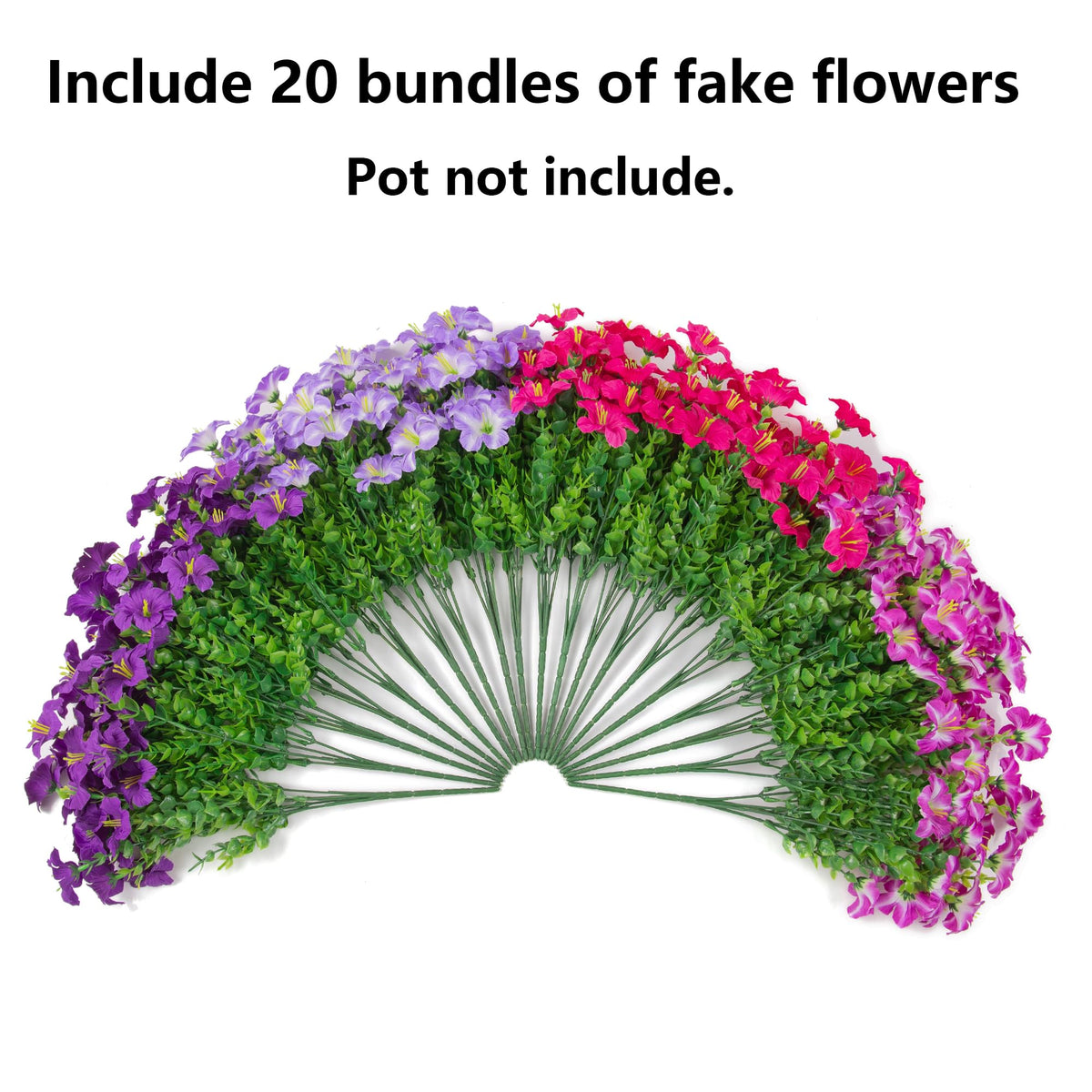 Florisso morning glory eucalyptus decor for planters and urns
