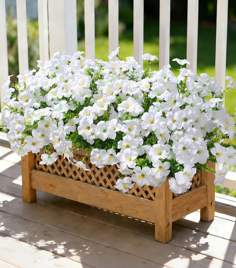 Florisso outdoor morning glory bundles in white for durable outdoor display
