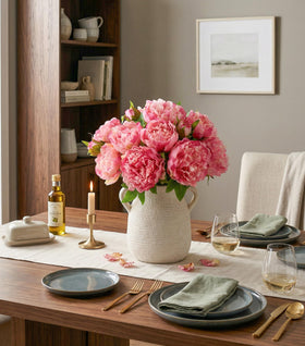 Florisso Pink Peony wedding centerpiece idea for romance