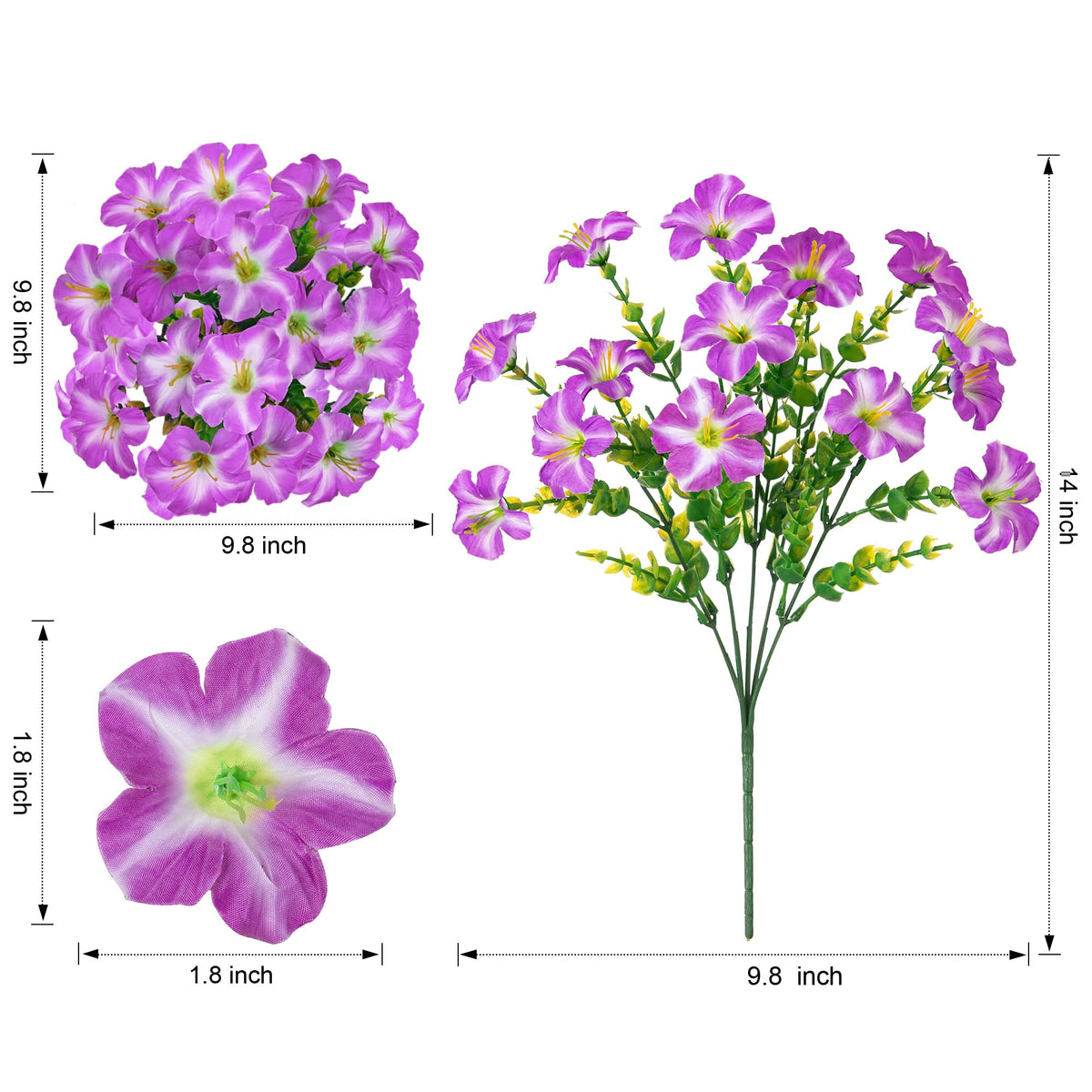 Florisso faux flowers for planters create elegant urn accents.