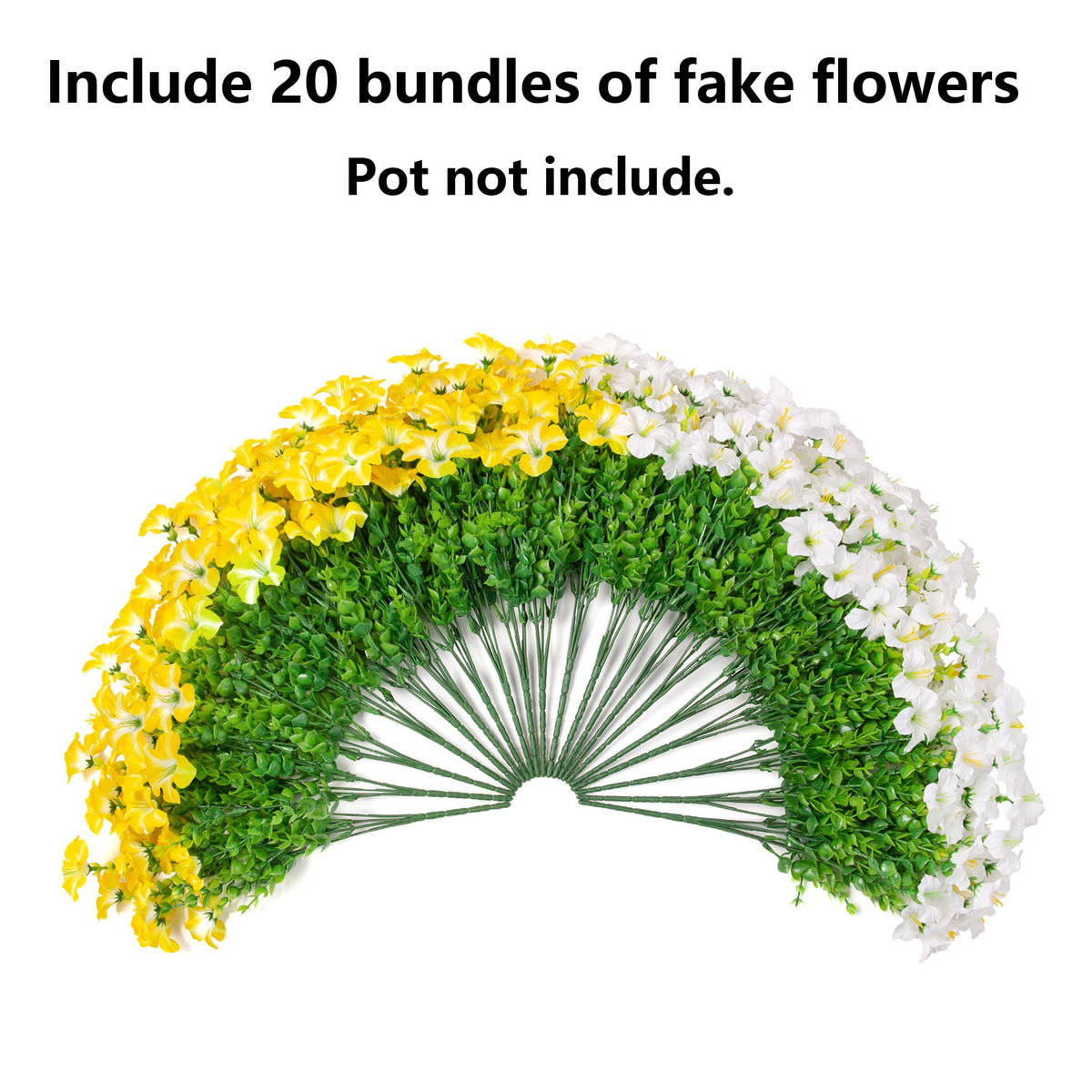 Florisso realistic silk blooms for urns and planters