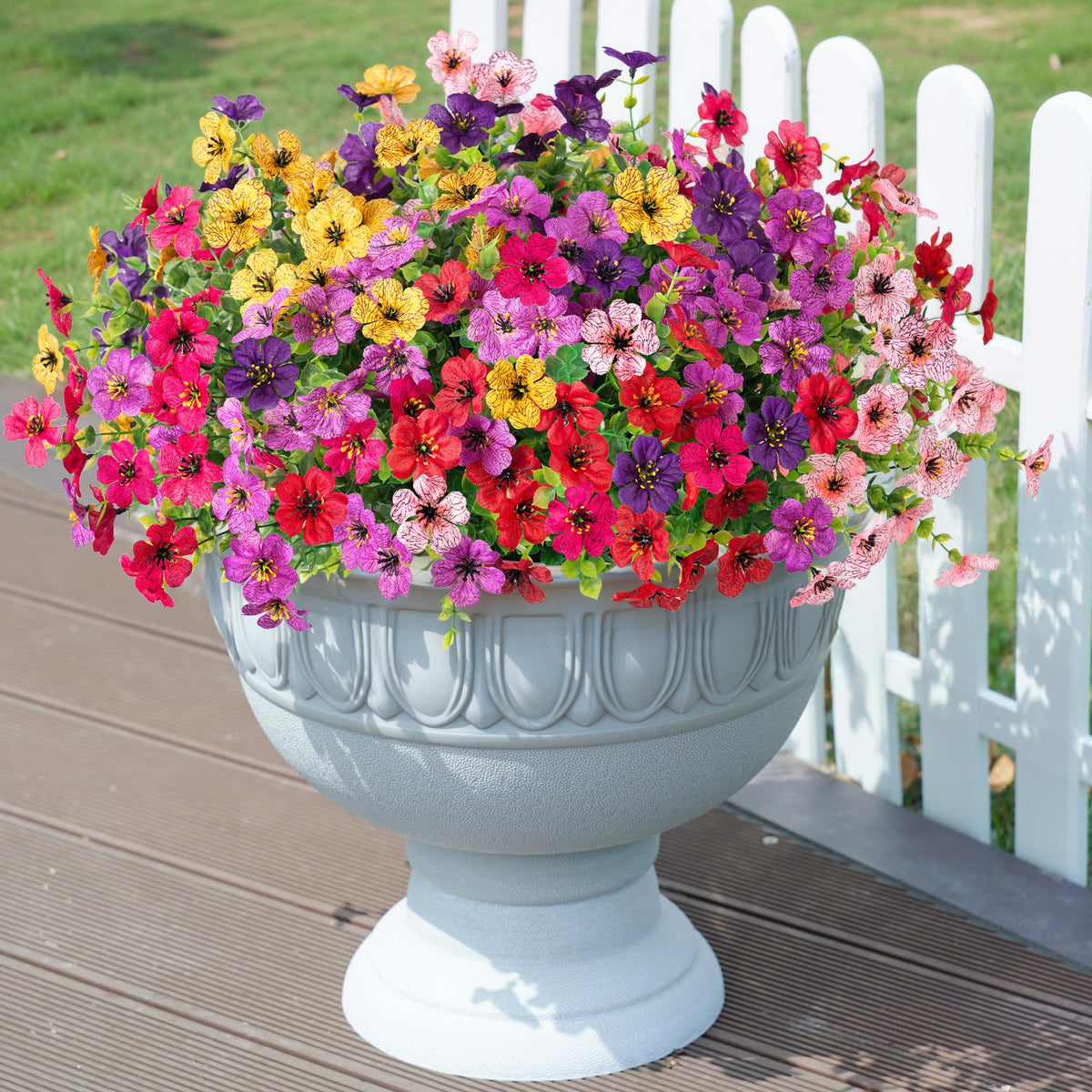 Florisso UV resistant fake plants staying vibrant in sun