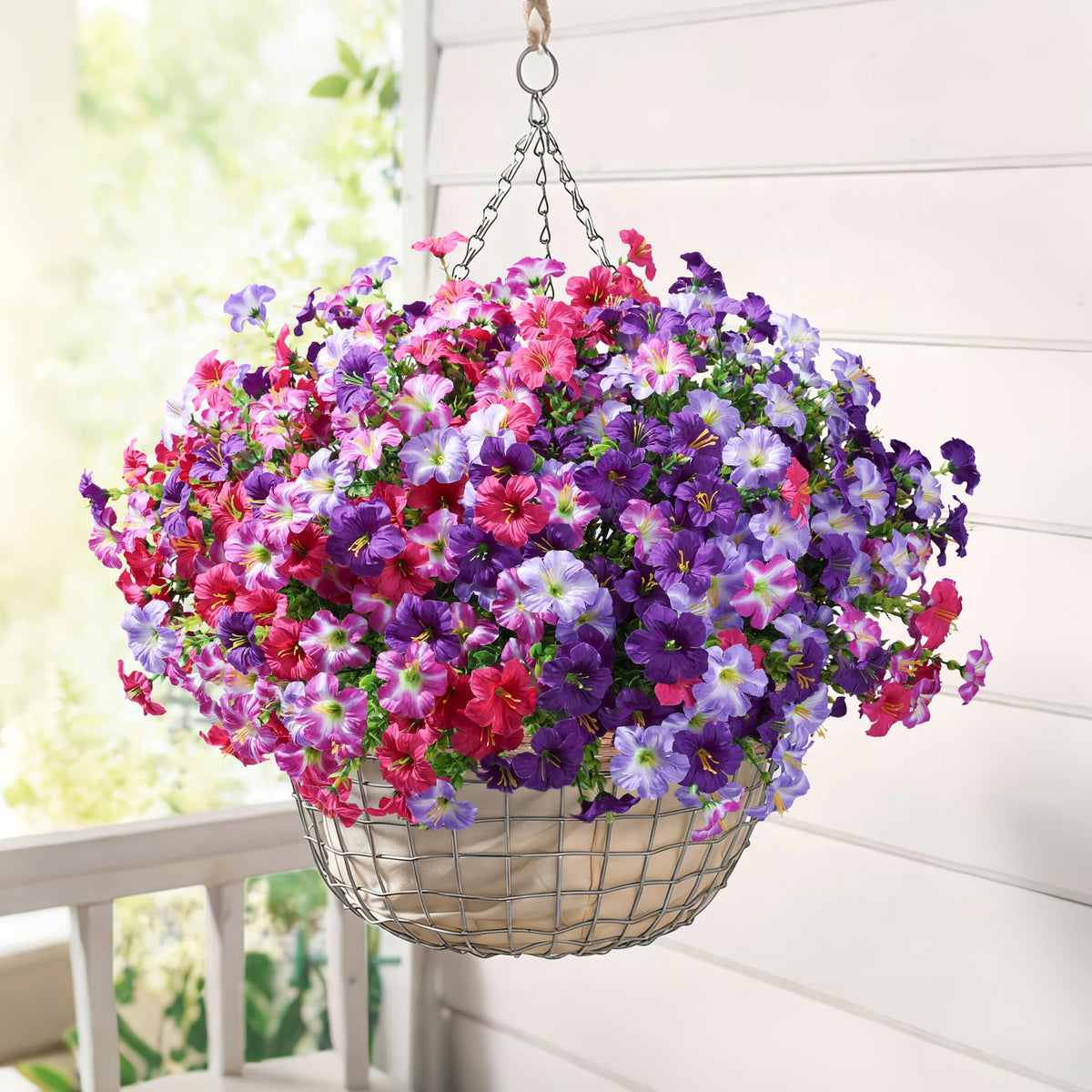 Florisso UV-resistant outdoor flowers maintain color under bright sun.