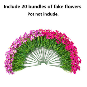 Florisso waterproof silk flowers resist rain for all-season yard decor.