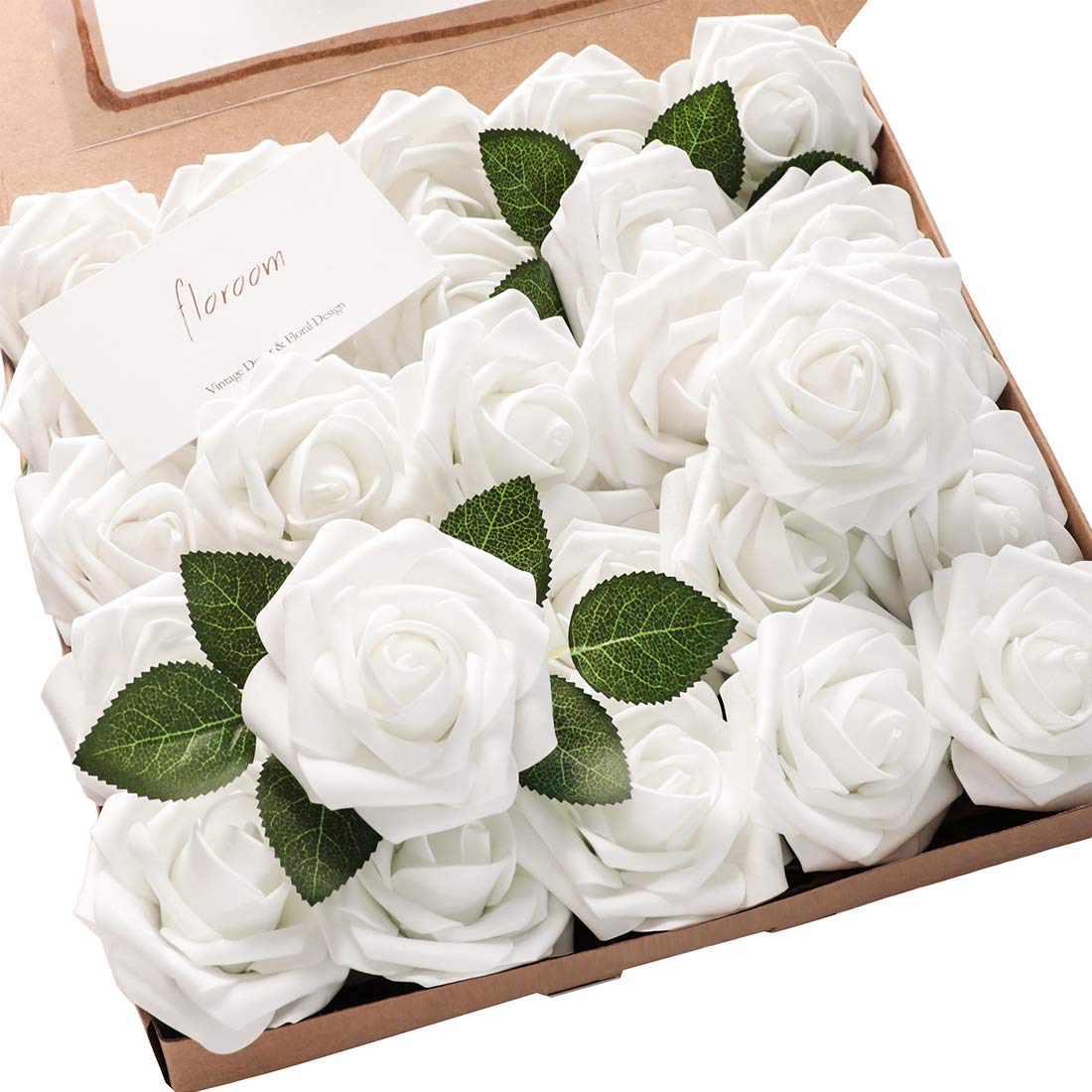 Floroom artificial roses with white foam stems ideal for DIY wedding bouquets