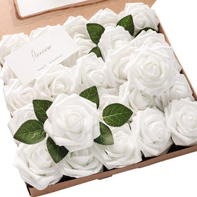 Floroom artificial roses with white foam stems ideal for DIY wedding bouquets