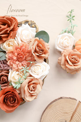 Floroom burnt orange cream roses and peonies for sophisticated bouquets