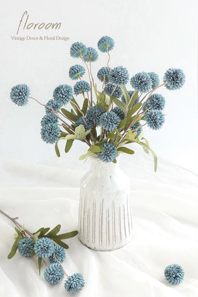 Floroom dusty blue mums centerpieces highlight lifelike texture for elegant vase arrangements