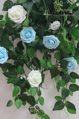 Floroom Ivory Foam Rose leaves pack illustrating greenery option