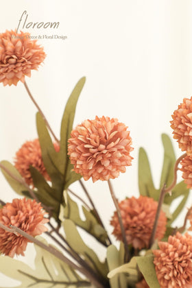 Floroom lifelike mini chrysanthemum blooms with iron wire stems ideal for custom arrangements