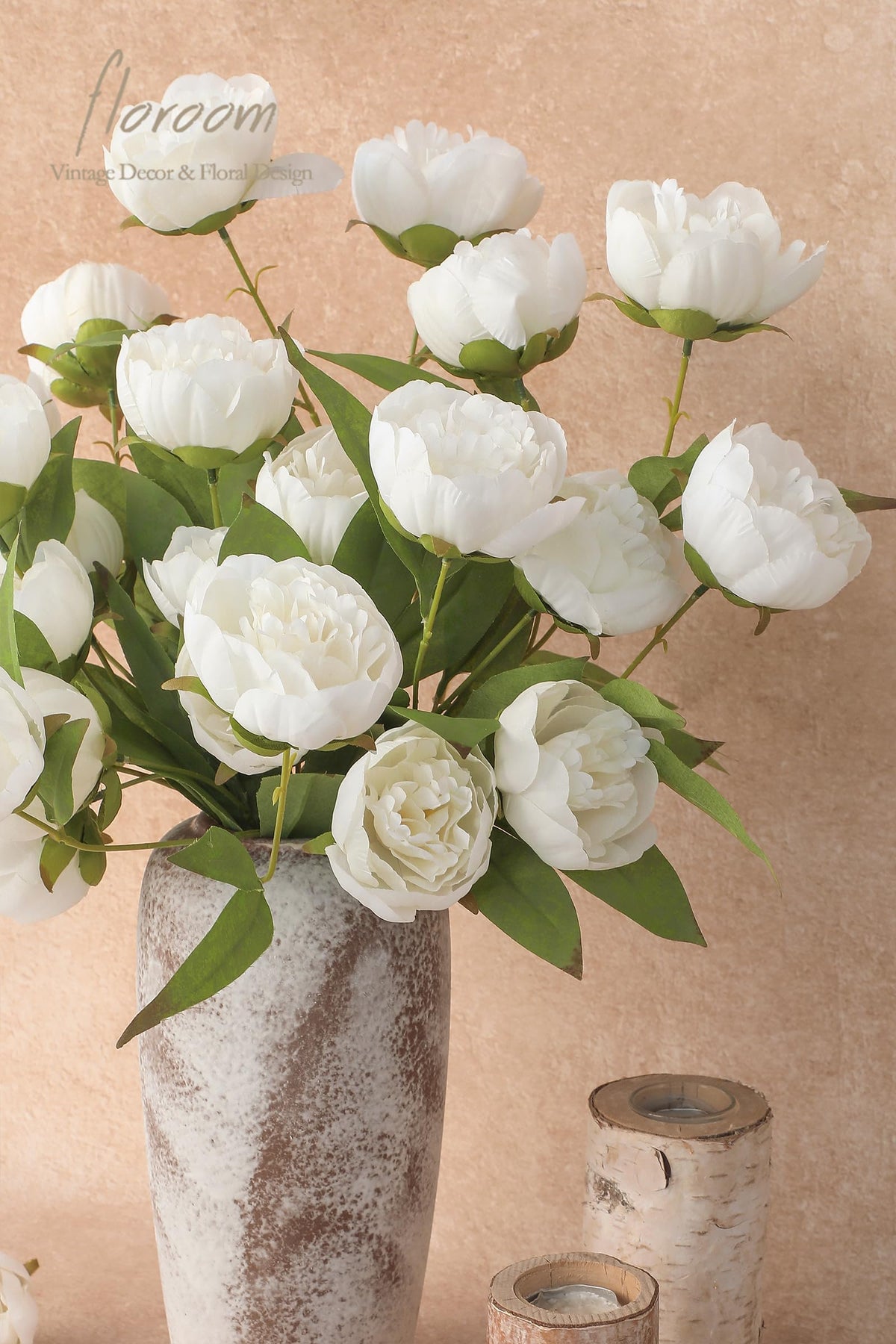 Floroom maintenance-free peonies stay vibrant without watering or wilt.