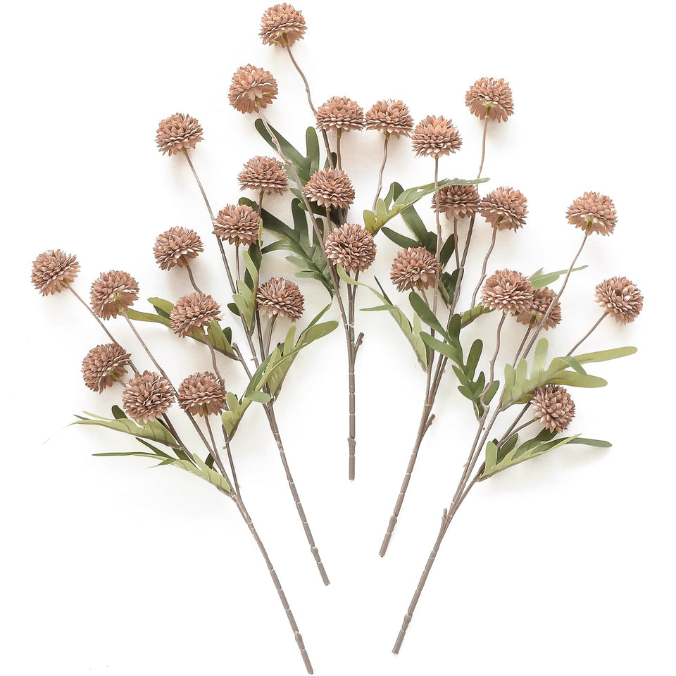 Floroom light taupe faux silk mums—ideal wedding bouquet filler.