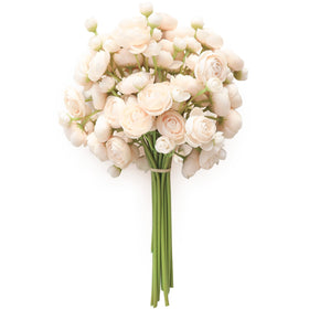 Floroom Ranunculus artificial flowers in champagne color for wedding bouquets.