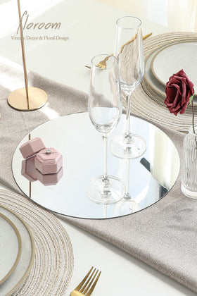 Floroom round mirror 12in ideal for trays with a secure, non-slip base.