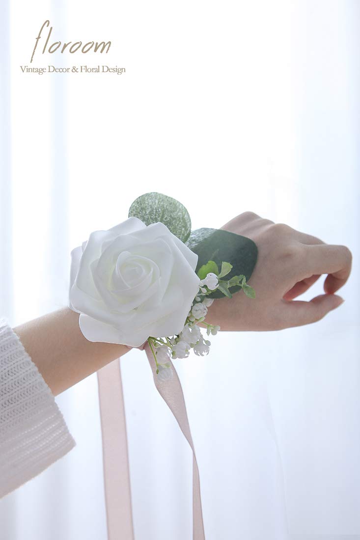 Floroom white foam rose heads about 3 inches for elegant centerpieces