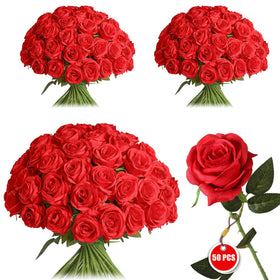FLORRALIA 50pcs roses bouquet for large centerpieces and events.