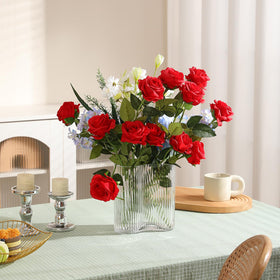 FLORRALIA rose stems with flexible wire for easy shaping.