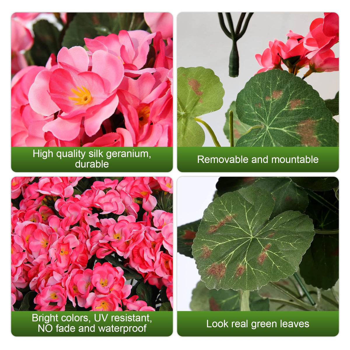 Flortevera outdoor fake flowers ready-to-hang simplify setup and decorating.
