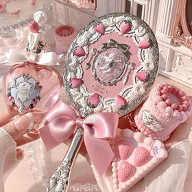 Flower Knows Piped cream accents emphasizing artisanal, whimsical styling for your vanity.