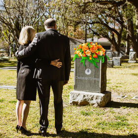 Floweria large 3in by 21.5in arrangement fits standard headstones.