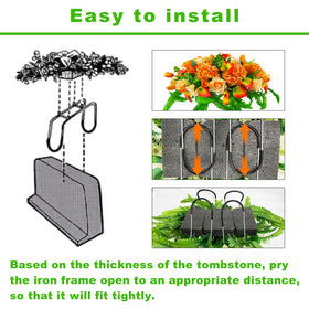 Floweria easy installation helps avoid scratching the tombstone surface.