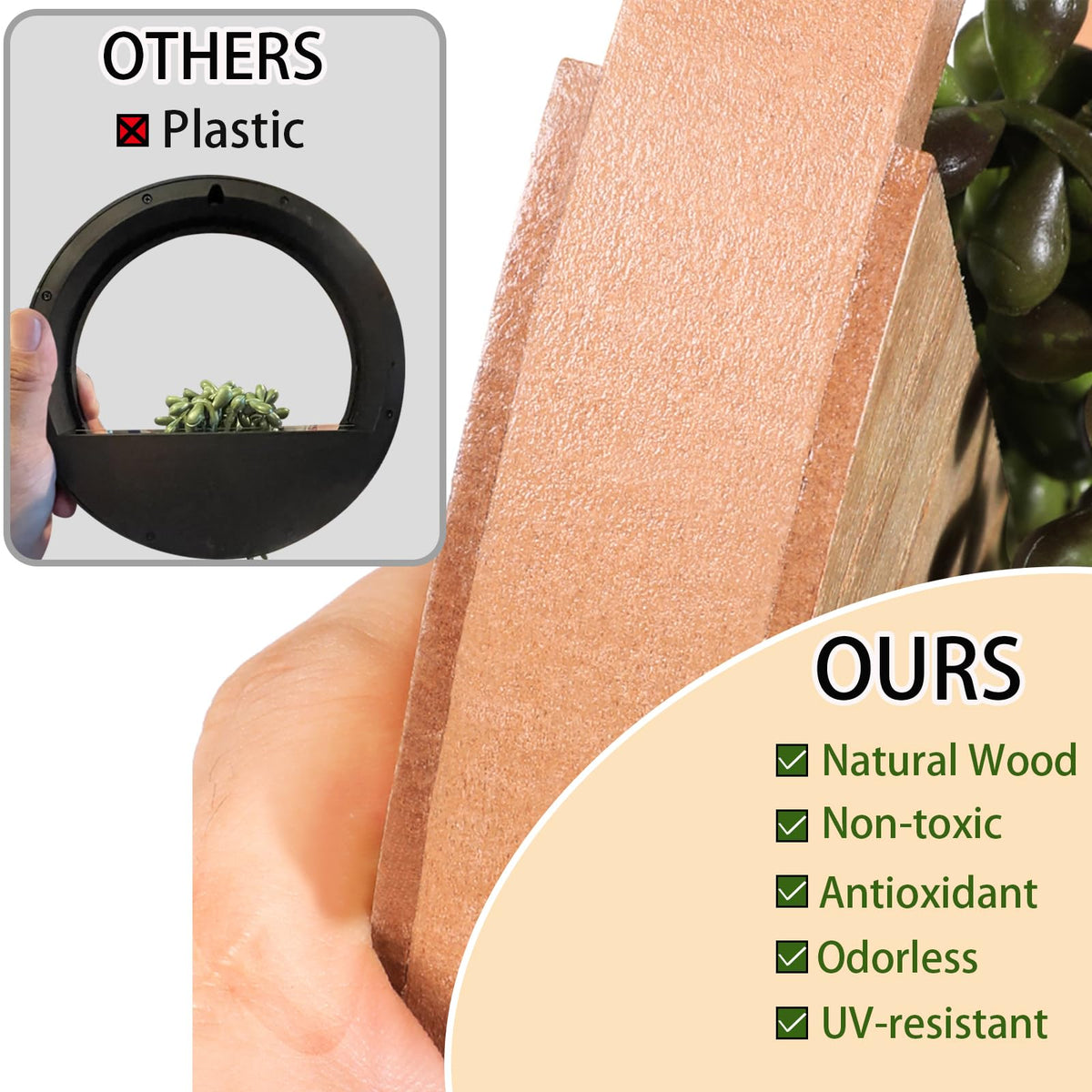 Floweroyal easy-dust-cleaning design keeps leaves clean and presentable.