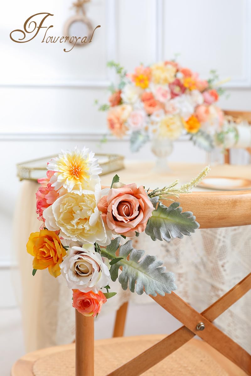 Floweroyal table centerpieces silk flowers in champagne tones