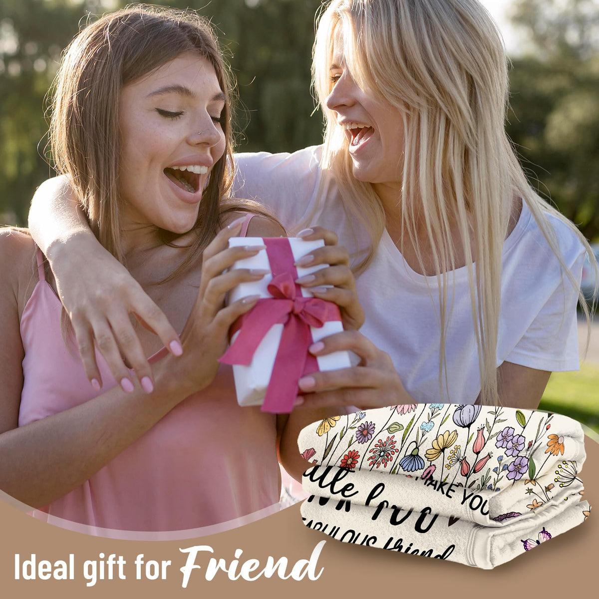 Flpoxzd Best Friends Blanket folded on couch for cozy movie night