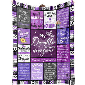 Flpoxzd daughter blanket close-up shows soft microfiber texture for cozy warmth.