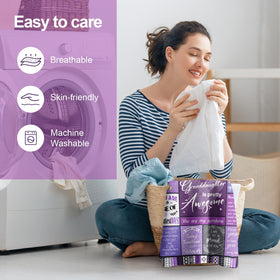 Flpoxzd care-friendly blanket with easy washing features